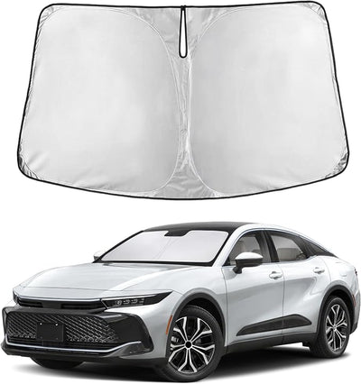EcoNour Windshield Sunshade Compatible for Toyota Crown 2023-2024 2025 2026, Sun Visor for Front Windshield & Window Sun Shade Cover, UV Heat Blocker & Protector, Car Accessories