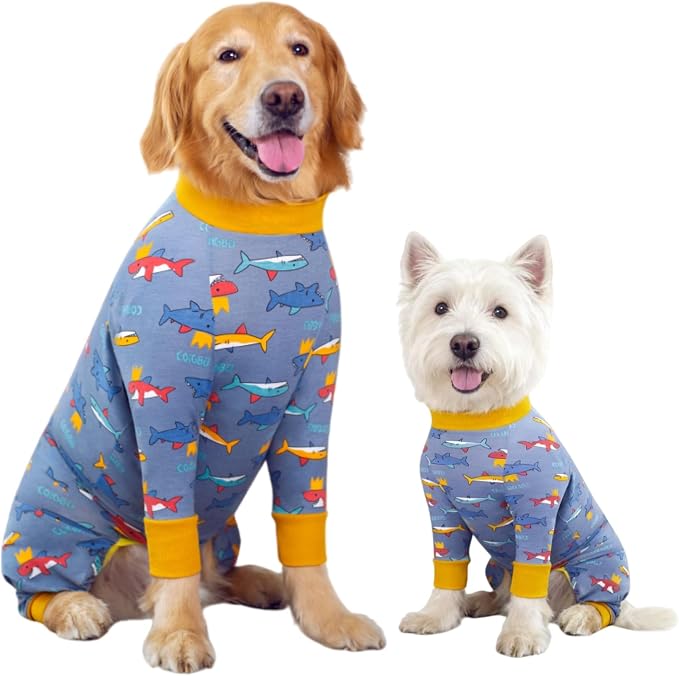 Dog Recovery Suit After Surgery Female Male, Medium Large Dog Neuter Shirt Cone Alternatives Prevent Licking Surgical Onesies (Grey Shark, XL)