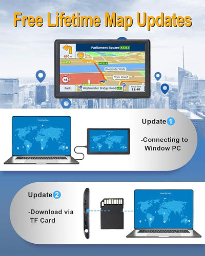 OHREX N800 GPS Navigator for Car with Bluetooth, 7” Truck GPS Commercial Drivers, 2026 Maps (Free Lifetime Updates), Semi Trucker GPS Navigation Systems, Custom Truck Routing