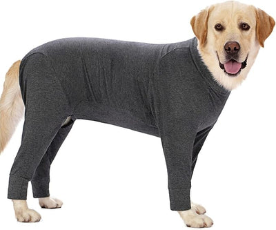 kzrfojy Dog Recovery Suit for Dogs After Surgery Female Male Medium Large Dog Neuter Spay Onesie for Shedding Prevent Licking Surgical Wound Dog Cone Alternative Grey