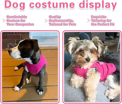 Pink Cotton Dog Shirt with 'Little Miss Bossy' Print, Soft & Breathable Pet Apparel for Small to Large Dogs, All-Season Sleeveless Vest, Cute and Comfortable Dog Outfit.Pink Gold XXL