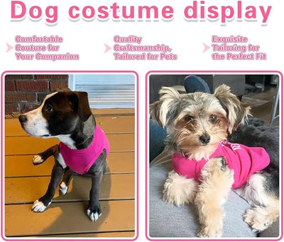 Pink Cotton Dog Shirt with 'Little Miss Elegant' Print, Soft & Breathable Pet Apparel for Small to Large Dogs, All-Season Sleeveless Vest, Cute and Comfortable Dog Outfit.Pink Bow 4XL