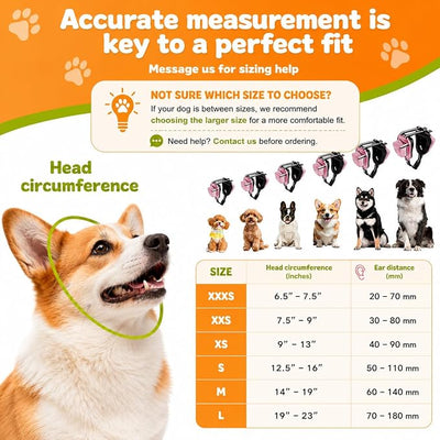PETSEAR Dog Ear Muffs Noise Protection,Dog Headphones Noise Cancelling 29dB NRR with Magnetic Buckle & Electroplated Finish, Anti-Anxiety Earmuffs for Fireworks,Thunderstorms,Travel(Rose Gold,XXXS)