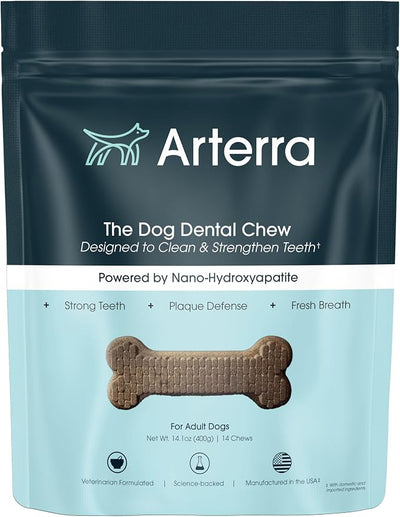 Arterra Pet Science Dental Chews for Dogs with Nano-Nydroxyapatite, 14Count