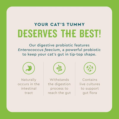 VetIQ Digestive Probiotic for Cats 30-Pack Single-Serve Chicken Liver Flavored Powder Packets - Cat Probiotics for Diarrhea, Indoor Cats, Immune Support and Daily Digestive Health