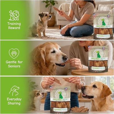 Loving Pets Natural Value All Natural Soft Chew Chicken Tenders Dog Treat, 14-Ounce