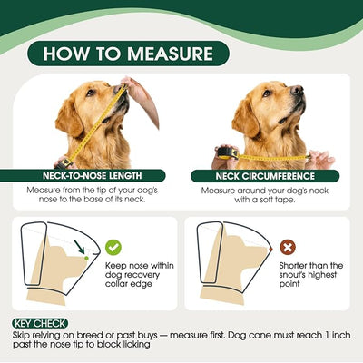 Dog Cone Collar After Surgery for Large Dogs, Adjustable Soft Cone for Dogs to Stop Licking, Professional Elizabethan Collar for Pet, Recovery Cones for Wound Healing & Hot Spots
