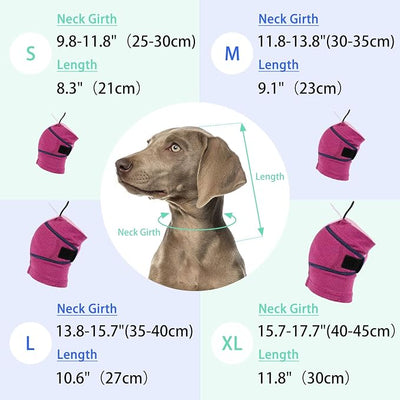 MIGOHI Small Dog Ear Muffs for Noise Anxiety, Soft Calming Hoodie for Fireworks & Thunderstorms, No Shake Ear Wrap Dog Hematoma, Adjustable Head Cover for Dogs Bath Grooming,Chihuahua Yorkie,Purple S