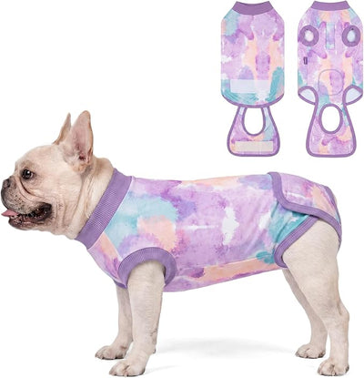 cyeollo Dog Surgery Recovery Suit, Breathable Surgical Suit for Dogs Female Male After Spayed Neuter, Anti-Lick Dog Onesie Body Suits for Wounds Protection, Soft Cone Alternative, Tie Dye M