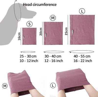 Dog Ear Cover for Anxiety Relief, Dog Calming Hood for Grooming and Bath Drying, Pet Cats and Dogs Ear Protector (Medium)