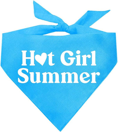 Hot Girl Summer Dog Bandana (Turquoise, OS 310)