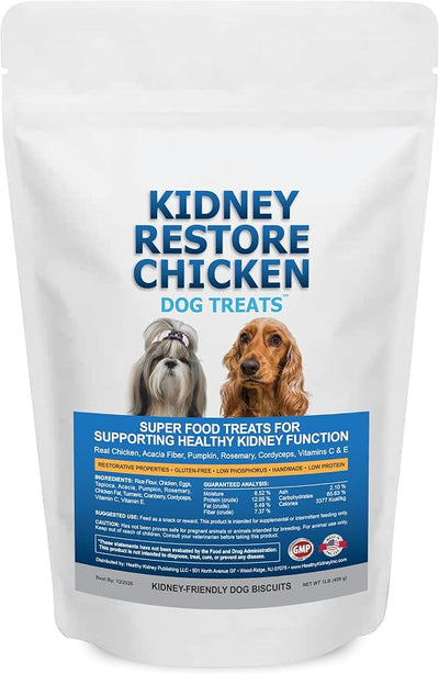 Kidney Restore Chicken Dog Treats for Kidney Support + Kidney Shield Dog and Cat Kidney Support Cats & Dogs Unflavored for Supporting Normal Kidney Function
