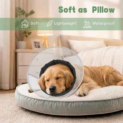 Dog Cone Collar to Stop Licking with Soft Liner, Comfortable Elizabeth Recovery Collar for Large Medium Dogs After Surgery, Pet Neck Head Cone Alternative,XXL