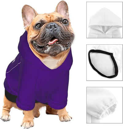 Dog Costume, Custom Dog Hoodie, Dog Name Costume Holiday Pet Pajamas Outfit, Personalized Pet Coat Costumes for Small Medium Large Dogs and Cats for Winter, Indigo, XL