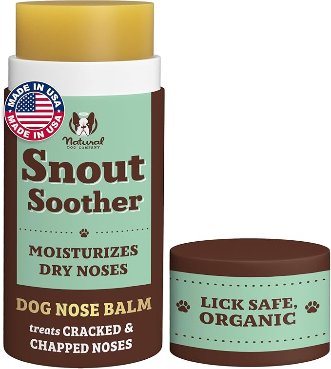 Natural Dog Company Snout Soother Dog Nose Balm – Moisturizer for Dry Crusty Noses, Summer Care for Outdoor Dogs, Hot Weather, Beach Days & Walks with Coconut Oil & Shea Butter, 2 oz Stick
