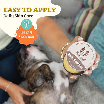 Natural Dog Company Skin Soother Dog Skin Balm for Skin Care – Moisturizing Balm for Dry Itchy Skin, Outdoor Play, Beach Days & Hot Weather, Hot Spot Treatment with Coconut Oil & Vitamin E, 1 oz Tin