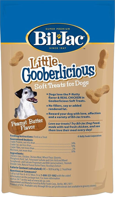 (4 Pack) Bil-Jac Little Gooberlicious Dog Treats, Peanut Butter, 4 Ounces Each