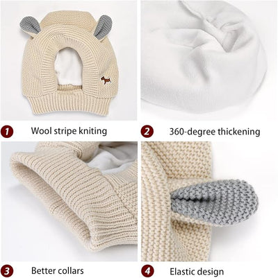 Quiet Ears for Dogs Anxiety Barking Dog Ear Covers Muffs Snood for Noise | 2PCS Ear Hearing Earmuffs Fireworks Protection Anti Anxiety Dog Hat Large Dog (Purple & Grey)