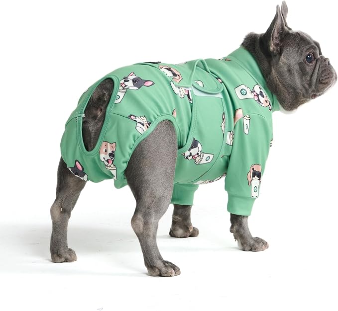 Spark Paws Dog Surgery Recovery Suit – Dog Recovery Suit After Surgery, Anti-Lick Dog Onesie, Abdominal Wound Protector, Soft Cone Alternative for Spay Neuter Male Female Pet Recovery - Pup Cup - XL