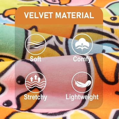 KYEESE Dog Pajamas Dog Pajamas Large Sized Dogs Soft Pet Pjs Colorful Duck Printing Dogs Clothes Stretchy Pets Costumes Velvet Pet Coat Stretchable Pets Onesie Boy Girl Clothes, XXX-Large
