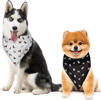 KEIAHUAN Brown Cow Pattern Dog Bandana Scarf Triangle Cotton With Cute Party Hat for Pet Puppy Cat Birthday Party Supplies Decorations Outfit