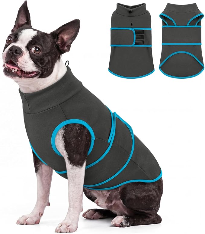 Queenmore Dog Anxiety Vest,Breathable Dogs Stress and Anxiety Relief Jacket,Lightweight Calming Shirt for Dogs,Dog Anxiety Hoodie Calming Care for Separation,Thunder,Vet Visits,Grey,M