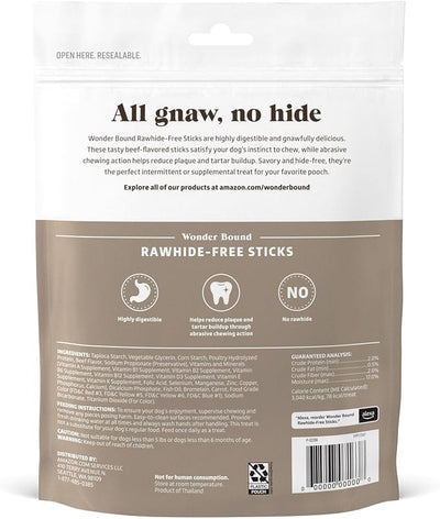 Wonder Bound Beef Flavor Dog Treat Sticks, 10 Count | Rawhide-Free | Dental Health | Easy to Digest | 9 Oz Pack of 2