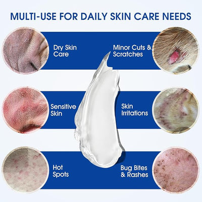Dog Wound Care Hydrogel Spray, Hot Spot Treatment for Dogs, Healing Aid, Itch Relief, Skin Irritation, Skin Repair for Sores, Abrasions, Cuts, Helps Reduce Licking, Safe for Dog Cat Care, 3.4 oz | Gentle