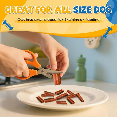 gazeupon Soft Dog Jerky Treats for Large Dogs, Triple Flavored Meat Strips, Healthy Training Snacks Made with Real Chicken, Duck, Beef