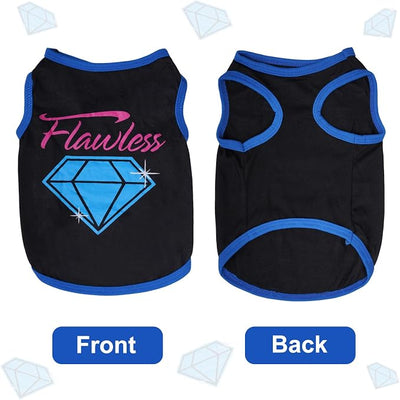 hoyuwak 8 Pieces Pet Shirts Funny Dog Printed Clothes Breathable Cool Puppy Sleeveless Vests for Summer
