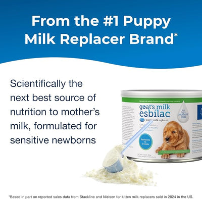 Pet-Ag Goat’s Milk Esbilac Powder - 5.25 oz - Powdered Puppy Formula with Prebiotics, Probiotics & Vitamins for Puppies Newborn to Six Weeks Old - For Sensitive Digestive Systems