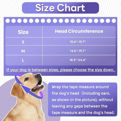 Nanaki Soft Dog Calming Hoodie Anxiety Relief Dog Ear Muffs Noise Protection Doggy Head Wrap Hematoma Fireworks Doggy Ear Cover for Bath Blow Drying Pet Head Cover Noise Cancelling Sleep Help Headband