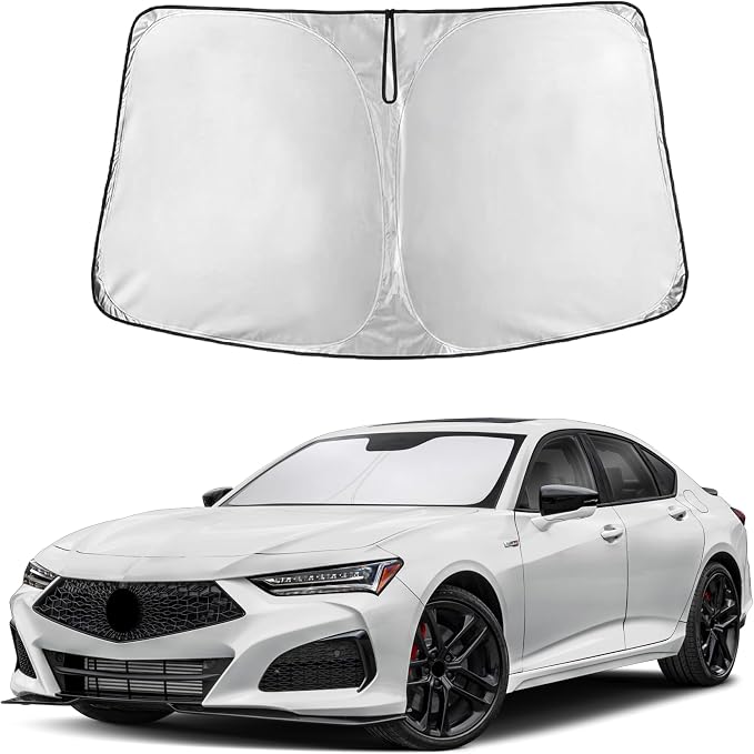 EcoNour Windshield Sunshade Compatible for Acura TLX 2021-2024 2025 2026, Sun Visor for Front Windshield & Window Sun Shade Cover, UV Heat Blocker & Protector, Car Accessories
