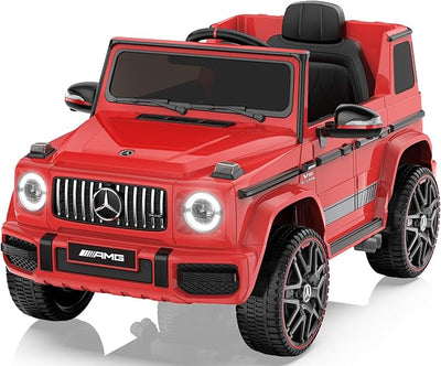 ANPABO Licensed Mercedes-Benz G63 Car for Kids, 12V 7AH Ride on Car w/Parent Remote Control, LED Headlights, Music Player & Horn, Soft Start, Low Battery Prompt, Kids Electric Car, Red