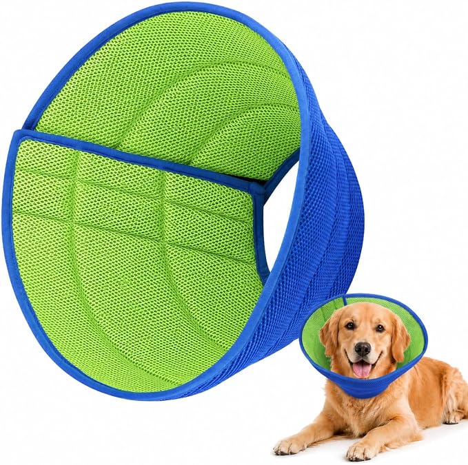Soft Dog Cone Collar to Stop Licking After Surgery, Comfy Dog Cone Alternative for Large Medium Small Dogs/Cats, Adjustable Washable E-Collar for Spay Neuter Recovery and Neck Protection