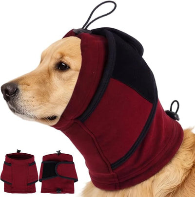Nanaki Dog Calming Hoodie & Ear Cover,Small July 4th Head Wrap with Ear Pads - No-Shake Hematoma Protection,Noise Cancelling for Fireworks,Grooming,Blow Dryer & Bath,Ear Warmers