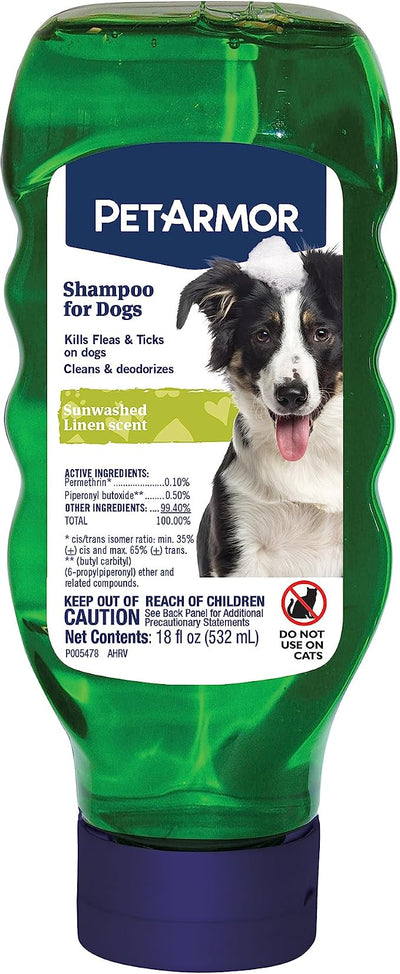PetArmor Flea and Tick Shampoo for Dogs Original, 18 oz