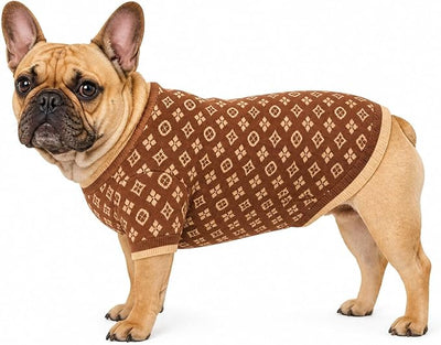 Everything Chic Luxury Dog Sweater – Soft Knit Designer Pet Outfit for Small Dogs & Puppies, XS–L, Stylish Warm Clothing for Yorkies, Chihuahuas, Dachshunds, Maltese, French Bulldog