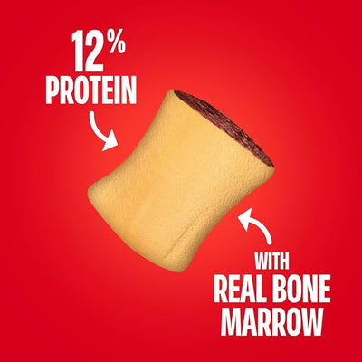 Milk-Bone MaroSnacks Dog Treats, Beef, 15 Ounce (Pack of 6) with Real Bone Marrow and Calcium