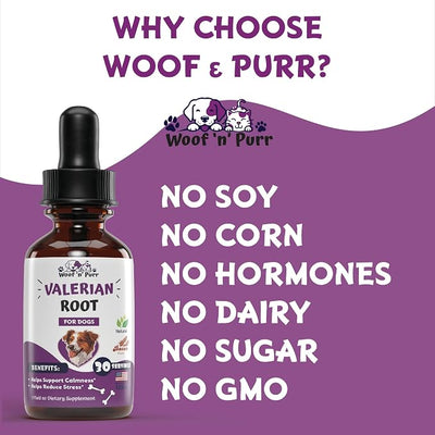 Valerian Root for Dogs - Valerian for Dogs - May Help to Calm & Relax, Improve Sleep, and Much More - Dog Anxiety Relief - Dog Sleep Aid - 1 fl oz - Bacon Flavor