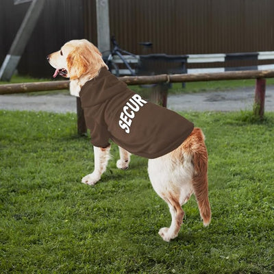 Security Dog Hoodie - Soft & Warm Dog Sweater with Leash Hole Design for Dog Cat,Dog Clothes Pullover Hoodies for Christmas, Holidays and Daily Wear (Brown (Security), XX-Large)