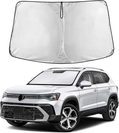 EcoNour Windshield Sunshade Compatible for Volkswagen VW Taos 2022-2024 2025 2026, Sun Visor for Front Windshield & Window Sun Shade Cover, UV Heat Blocker & Protector, Car Accessories