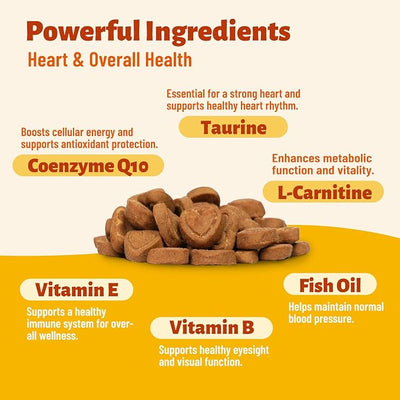 20% Taurine for Dogs with CoQ10, Vitamins & L-Carnitine - Vet-Formulated Taurine Supplement for Dogs for Heart Health & Vitality, Fish Oil Added for Skin & Coat, 7.76oz