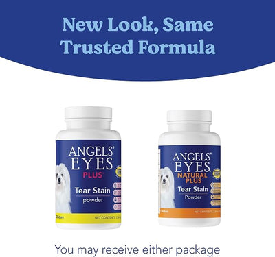 Angels' Eyes Natural Plus Tear Stain Prevention Powder for Dogs & Cats | Chicken Flavor | 75g | Daily Eye Health Support for All Breeds | No Wheat, Corn or Antibiotics | Eyebright & Olive Leaf
