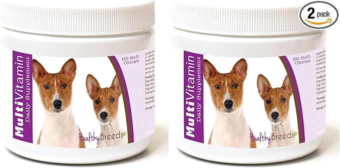 Healthy Breeds Basenji Multi-Vitamin Soft Chews 60 Count (Pack of 2)