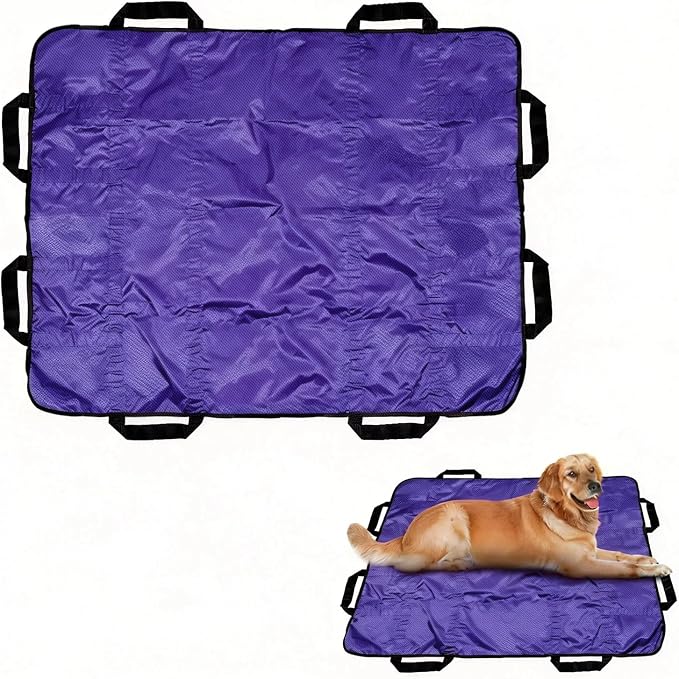 Dog Stretcher for Large Dogs, Dog Stretcher, Portable Stretcher, Emergency Animal Carrier Capable of Holding up to 300 pounds with 8 Handles (Purple, 47" Lx29 W)