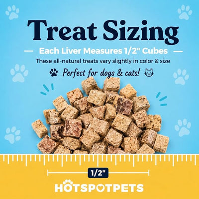 hotspot pets Freeze Dried Lamb Liver Treats for Cats & Dogs (1 Pound Bag 300+ pcs) Made in USA - Healthy, Single Ingredient Training Treats & Cat Snacks, Perfect Bite Size Snack | 1 Pound Bag - 300+ Pieces, Healthy, Single Ingredient Training Treats & ...