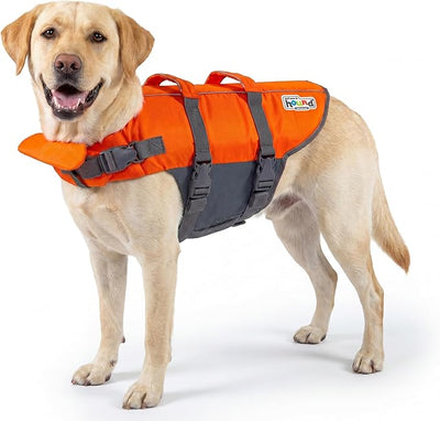 Outward Hound Granby Splash Orange Dog Life Jacket, Large