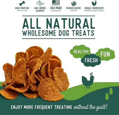 Beg & Barker All Natural Chicken Chips for Dogs (16oz) - Dog Treats Made with USA Sourced Real Meat Chicken, Made in the USA