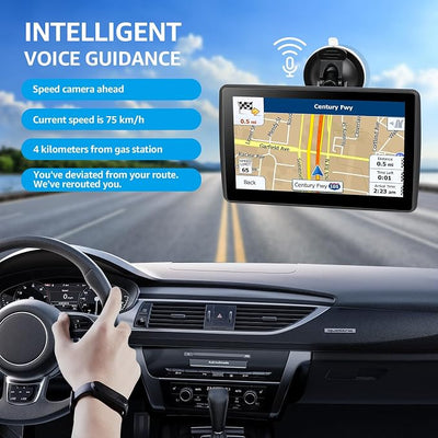7 Inch GPS Navigator for Car Truck RV, 2026 Latest Map GPS for Car with Free Lifetime Updates, Voice Guidance, Speed Alerts, Custom Routing, HD Touchscreen